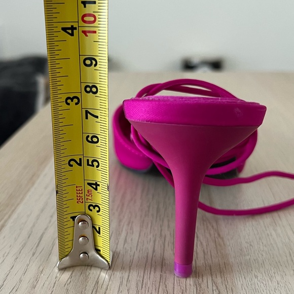 LACE UP PINK HEELS SIZE 6.5 - Picture 6 of 6